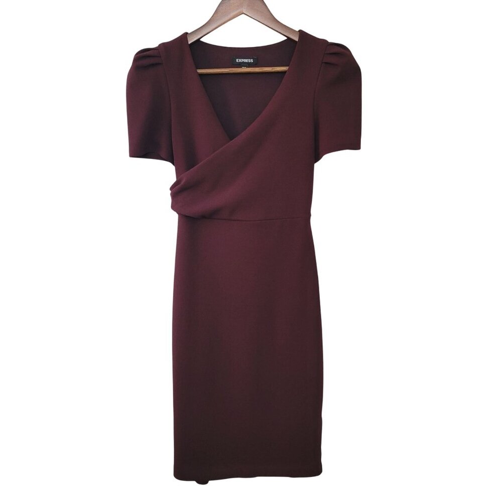 Express Burgundy Midi Dress